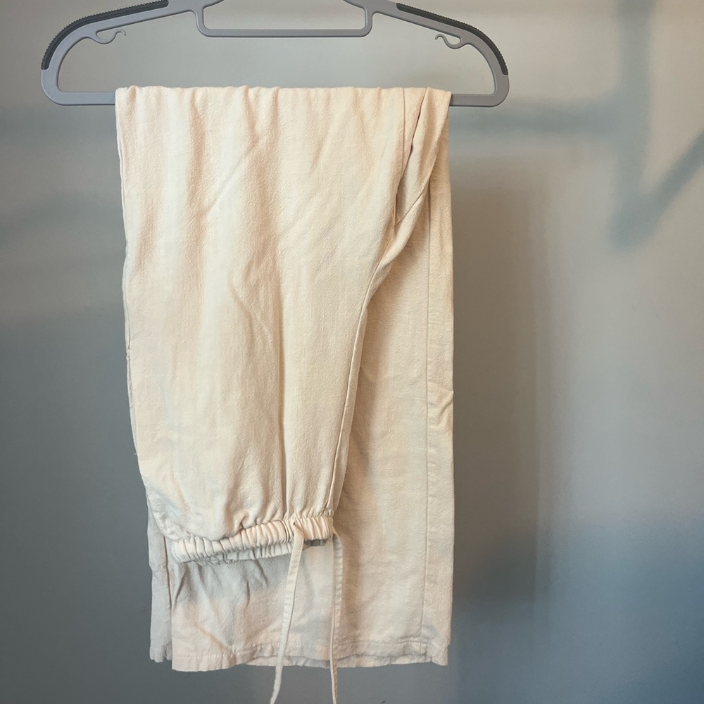 Amazon Cream Straight Leg linen Pants